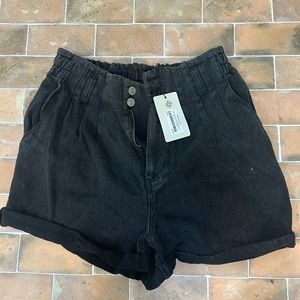 Black Paper Bag Short